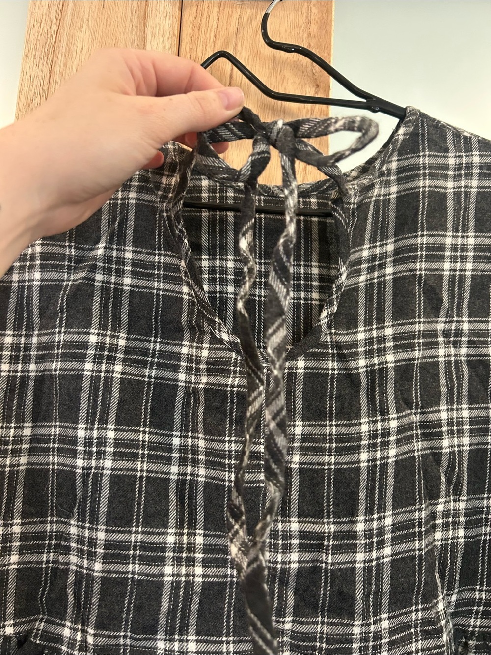 Flannel mini dress
